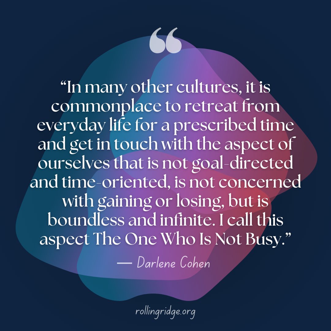 RollingRidgeMA's tweet photo. What can you do to discover The One Who Is Not Busy?
.
.
.
This #WednesdayWisdom comes from the daily newsletter published by 
@Spirit_Practice. It's worth signing up if you'd like a dose of spiritual insight each morning!

#SpiritualityResources #SpiritualityandPractice https://t.co/l9qXfqtY0y