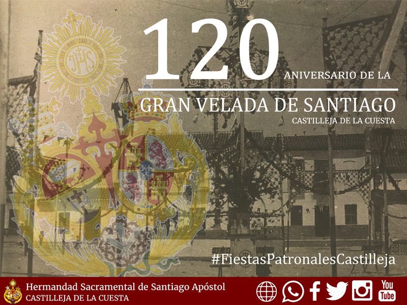 bdelosremedios's tweet photo. GRAN VELADA
Comienza hoy la Gran Velada de Santiago. Una velá que cumple hoy 120 años de tradición.
@HdadSantiago
#HdadDeSantiago #SantiagoApostol #PatronDeCastilleja #LaPlaza #GranVelada #120Años #Julio #Sevilla #CastillejaDeLaCuesta #Aljarafe https://t.co/t6IoQKzZCm