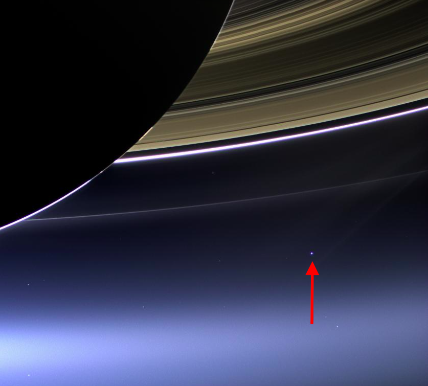 #OTD: Cassini snapped a picture of Earth below the rings of Saturn. 

At the time, the spacecraft was 900 million miles away from home: bit.ly/3NXHZk2