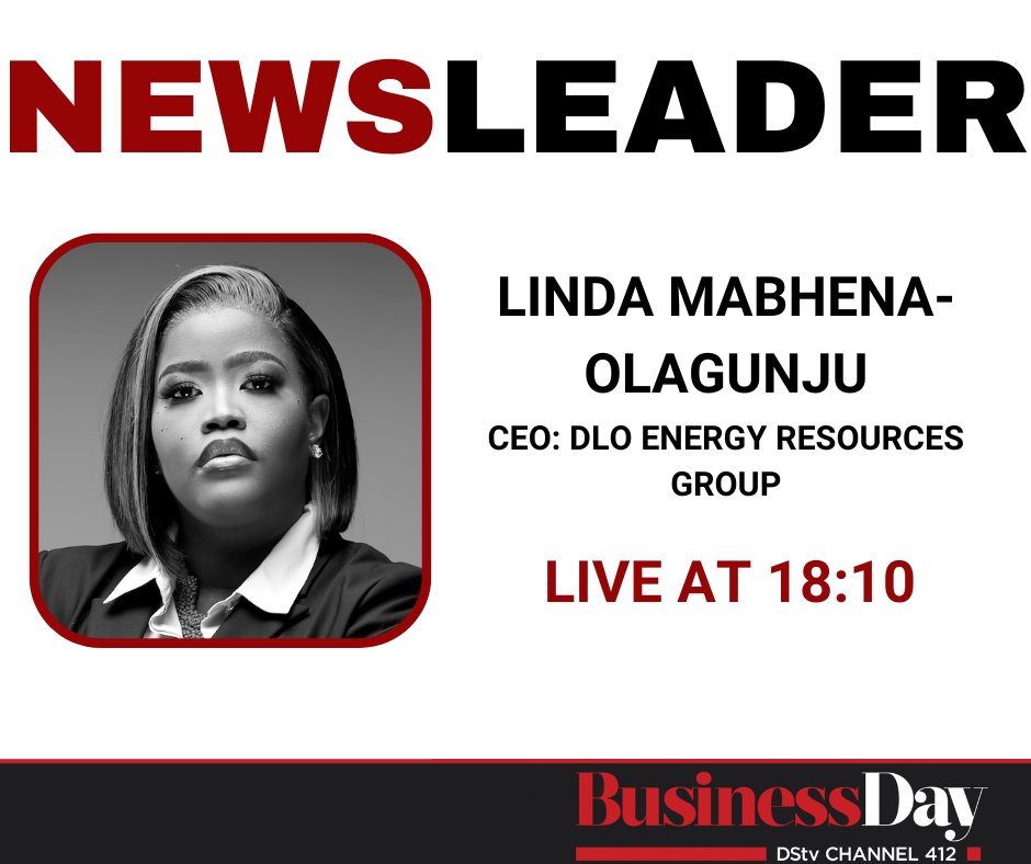 BusinessDayTV's tweet image. STILL TO COME ON #TheClose:

We discuss the contribution of wind power to South Africa's energy transition. That conversation takes place between the CEO of DLO Energy Resources Group, Linda Mabhena-Olagunju, and @Zinathi_Gquma. 

Do not miss it!

Only on DSTV #Channel412