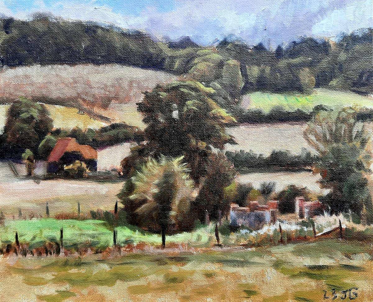 I was painting the barn in Hambleden this morning. It was threatening to rain but luckily it missed me. Oil on canvas panel, 20 x 25 cm.
#hambleden #chilternsaonb #chilternhills #landscapeoilpainting #oilpainting #oilpaintingonpanel #pleinair #pleinairpainting #artwork #art