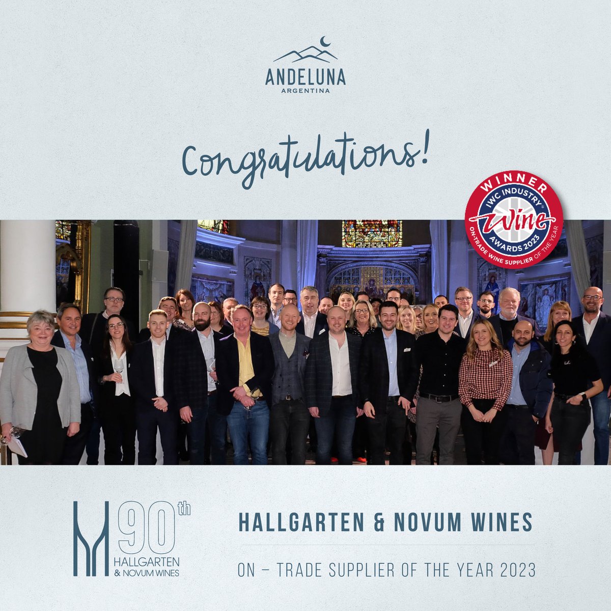 Congratulations to <a href="/hnwines/">Hallgarten & Novum Wines</a> for being recognized as “On trade Supplier of the year 2023” by IWC.

We are proud to be part of the family!