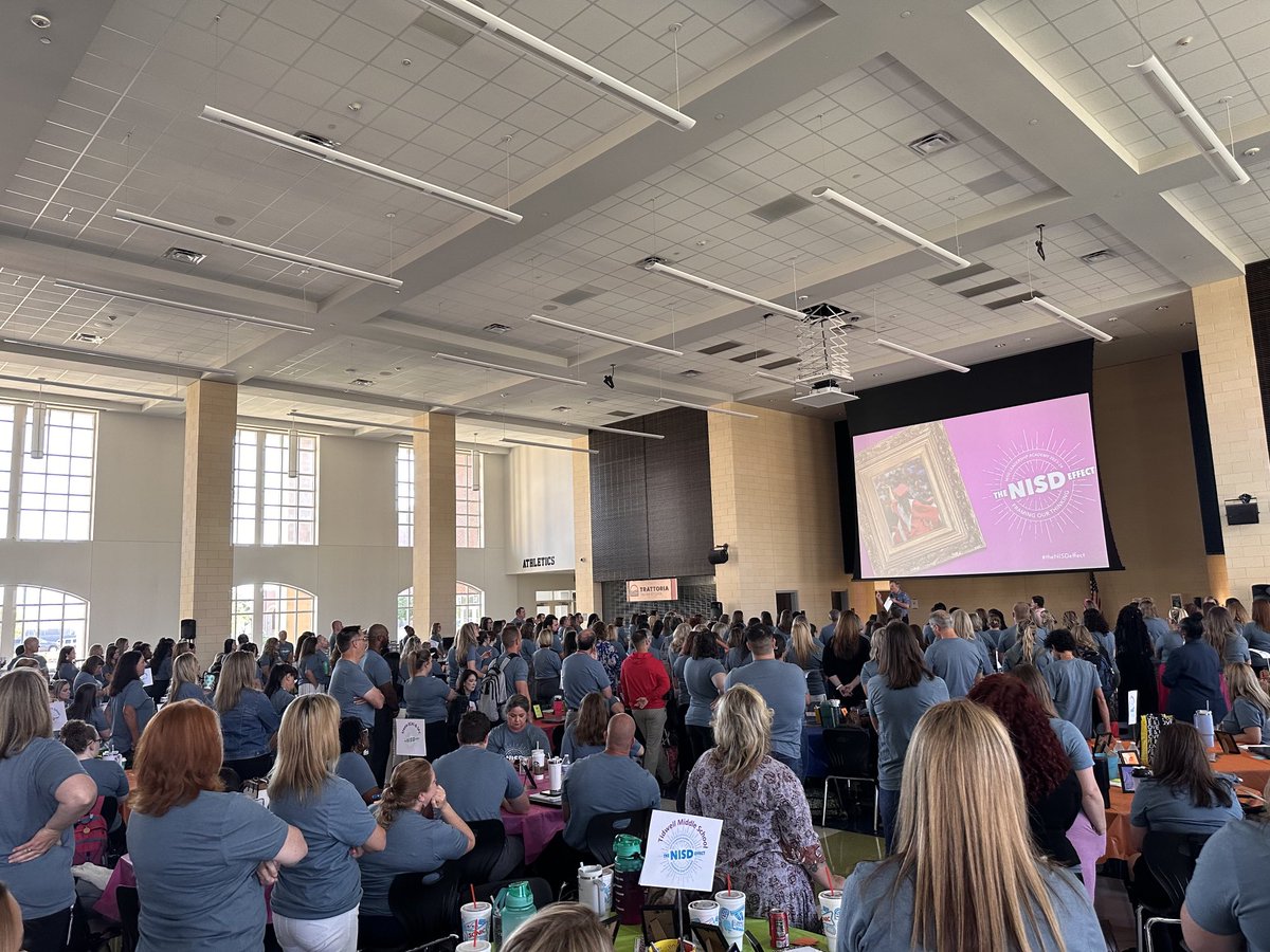 The shear amount of brainpower and leadership in this room prepared to think deeply about Stu. needs and creatively plan for success plans for this year. #theNISDeffect is real and we are ready to influence this next generation of learners. Proud to be in ⁦<a href="/NorthwestISD/">Northwest ISD</a>⁩