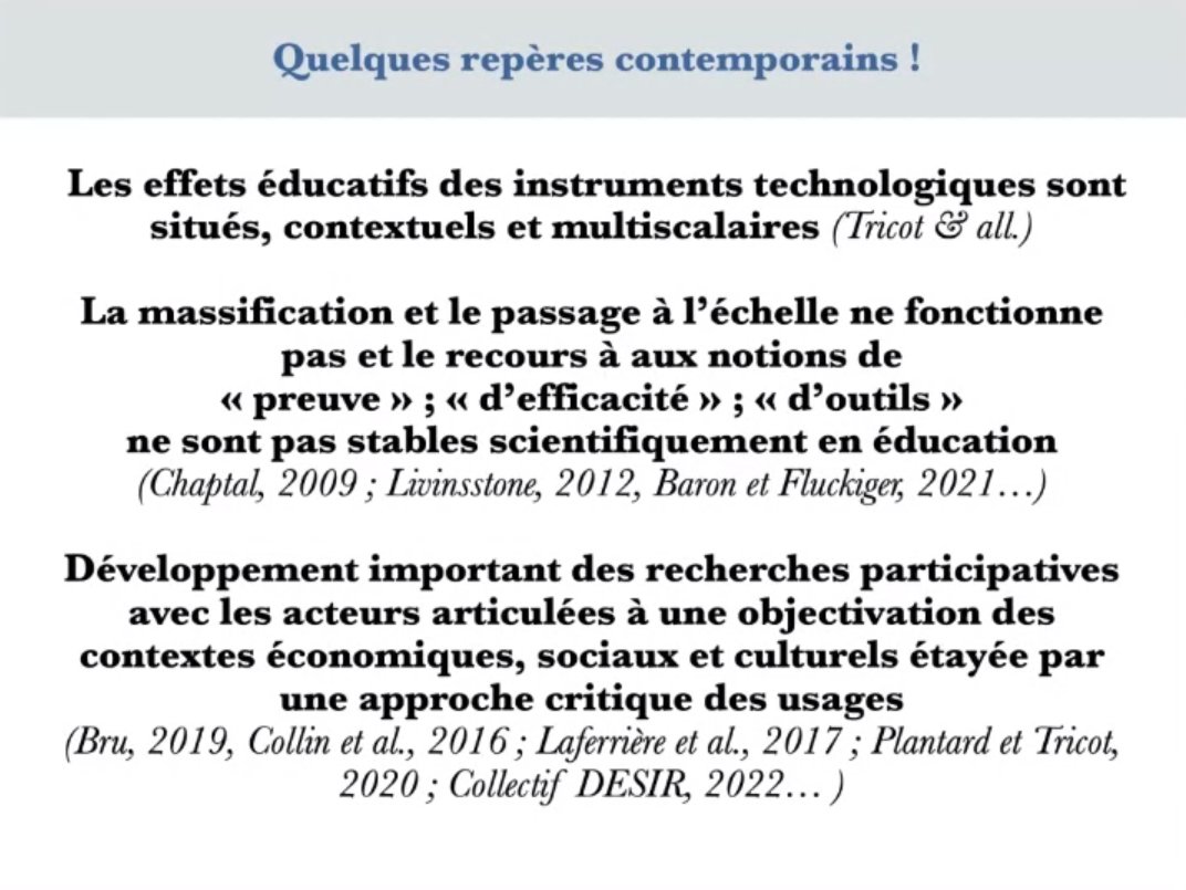 Numérique et éducation : quelques repères issus de la recherche pod.inspe-bretagne.fr/video/0704-lap… @Yoda_PP @INSPE_Bretagne @gis_marsouin @UnivRennes_2 Séminaire CREAD 2023 Actualité de la recherche en éducation sur le numérique cc #GTnum @Edu_Num