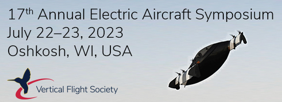 USA: The Vertical Flight Society hosts its 17th annual Electric Aircraft Symposium held in-person (and online) in Oshkosh, Wisconsin this weekend, July 22-23, 2023.      

Information/pricing: vtol.org/events/2023-el…   

Article: verticalmag.com/press-releases… #eVTOL #verticalflight