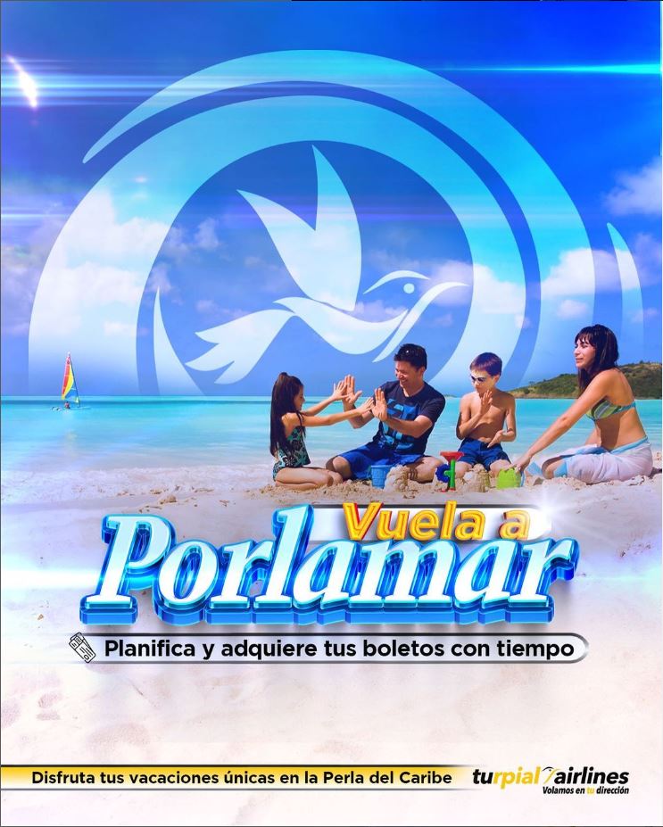 ¡Prepárate para despegar hacia Porlamar desde Valencia con Turpial Airlines! 🛫✨

Disfruta de un viaje único y seguro con nosotros, donde la comodidad y la calidad son nuestros pilares fundamentales. ✈️💼

 En Turpial Airlines, te ofrecemos ventajas inigualables.🌴🌊✈️