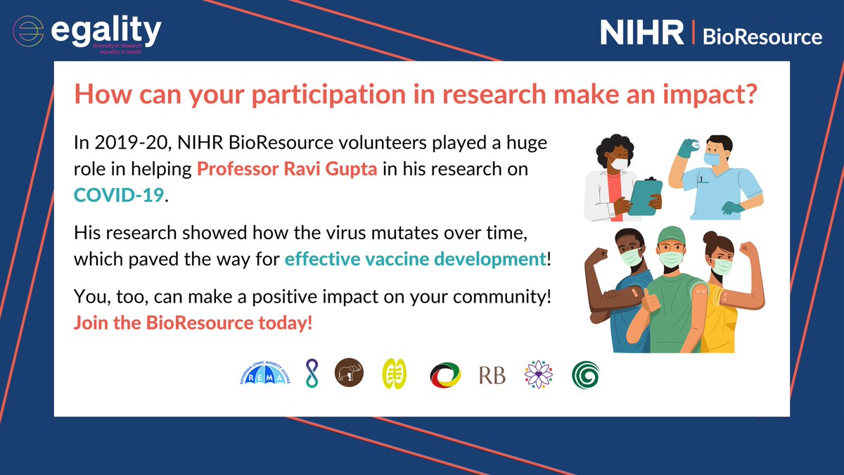 Every donation can make a big impact on the community! Joining the @NIHRBioResource is safe, effective, and easy! To know more- bioresource.nihr.ac.uk/rema/
