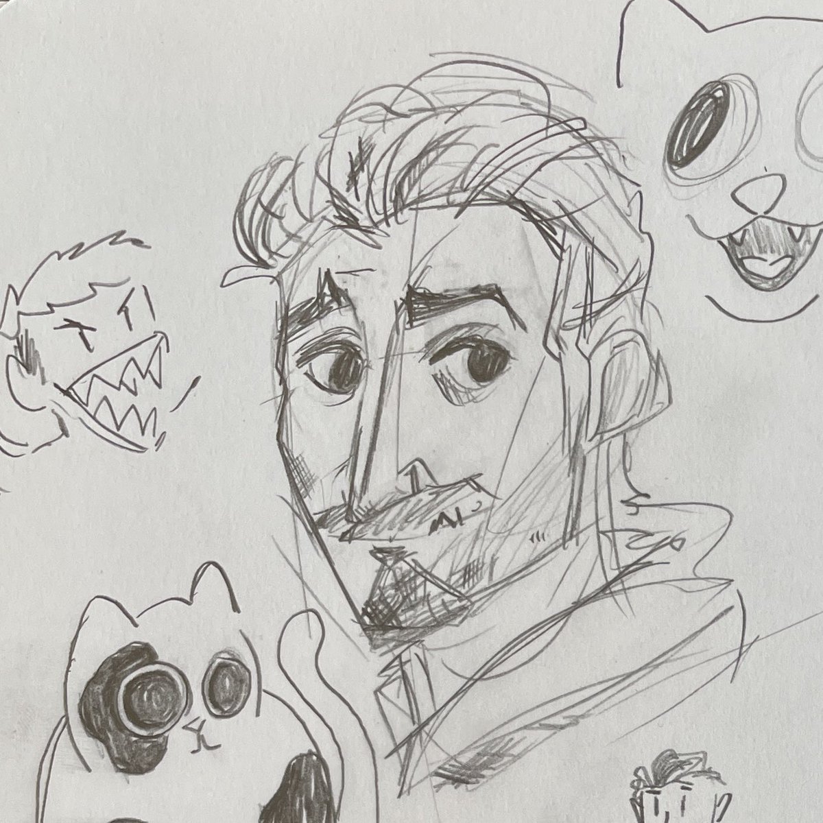 CalDraws_'s tweet photo. Some Ballister sketches for the soul 🥴
#Nimona #nimonafanart #nimonamovie #nimonanetflix #ballisterblackheart #BallisterBoldheart #Ballister #AmbrosiusGoldenloin #sketch #doodle https://t.co/Bs6x0k4GON