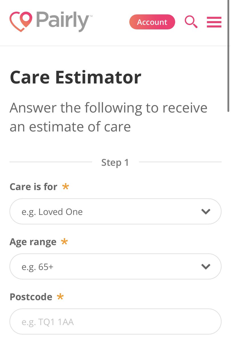 ❓Have you ever looked for care for yourself or a loved one? 

🧐 Did you find it daunting / confusing / hard? 

We’ve created a solution 🤓. By developing a care calculator, we can help people identify the type of care they need. 

👉 pairly.com/help/care-esti…