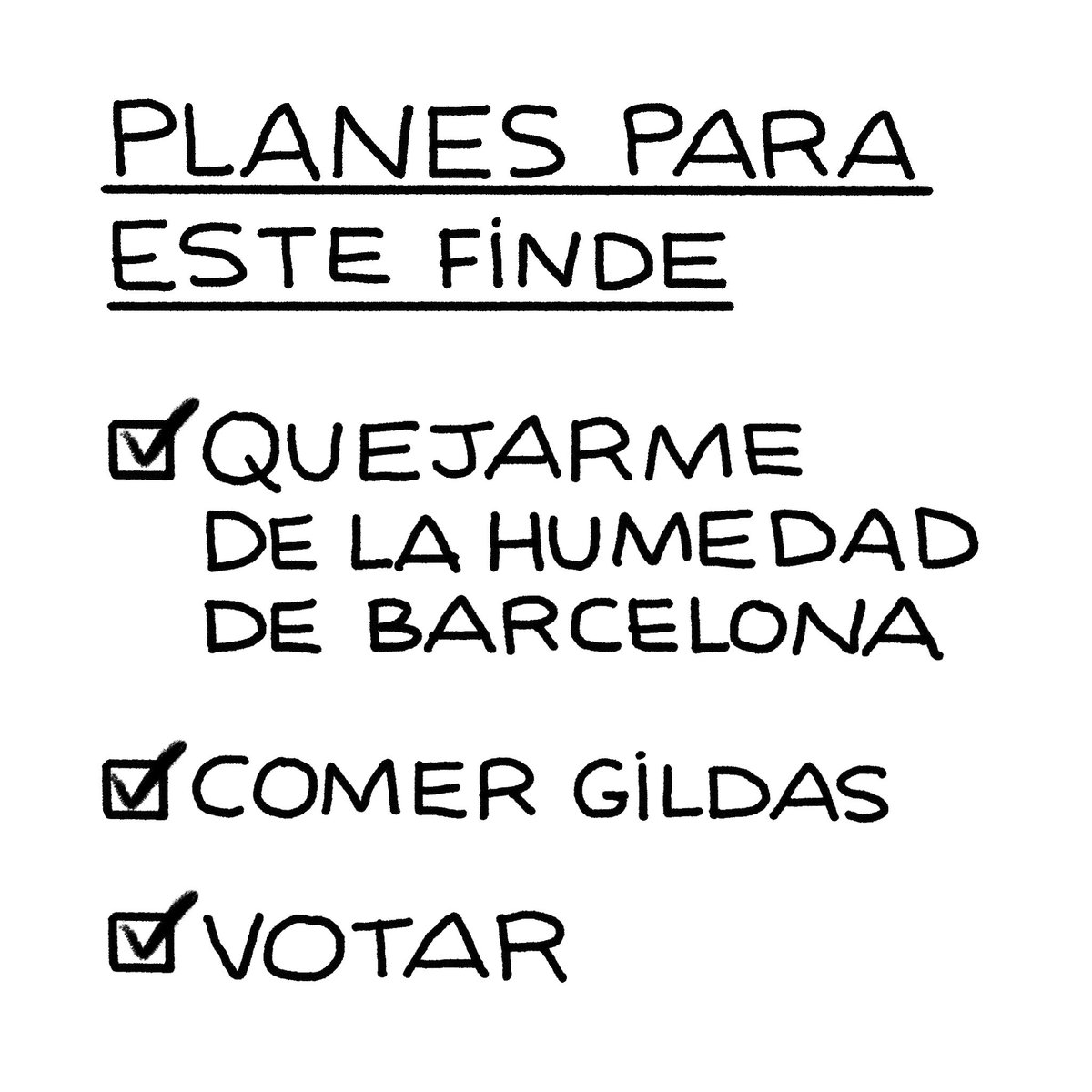 Si no tienes planes para el finde, apunta:

#Elecciones2023 #VotaIZQUIERDA23J 
#elecciones23J