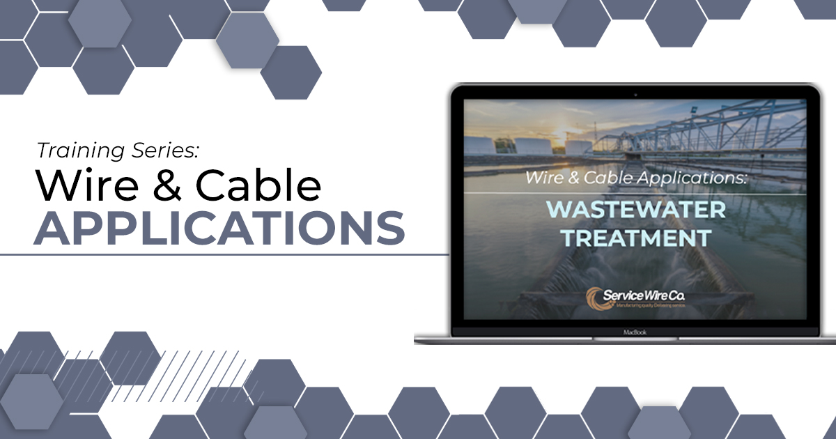We’ve launched a new application module on Service Wire Academy! The “Wire &amp; Cable in Wastewater Treatment” training is out now. Sign up today to start enhancing your wire and cable application knowledge.  bit.ly/3iVCBm5