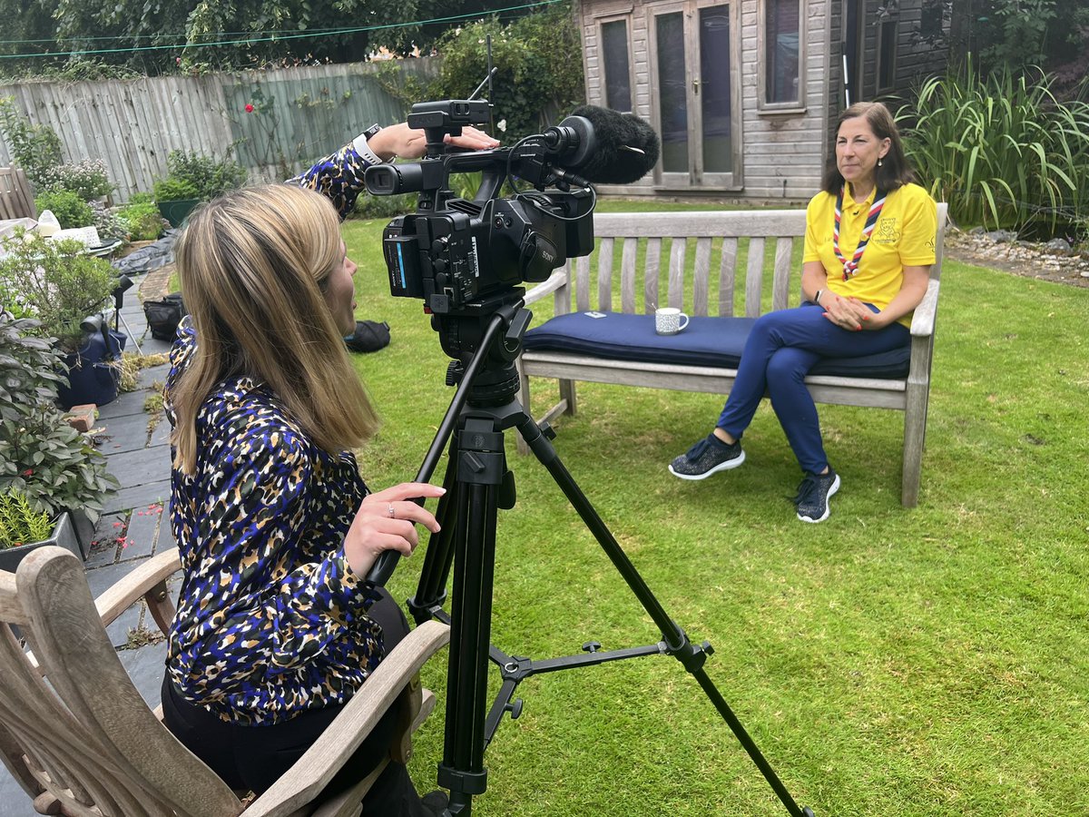 Scoutsscarter's tweet photo. Had great fun this morning filming with the @UKContingent lead @CCHertsScouts for @itvnews - watch @ITVLaurenHall piece towards the end of next week in the 18.00 to 18.30 slot. Next stop is the @worldscouting #Jamboree in Korea @2023wsjkorea #drawyourdream #Dreamwild https://t.co/eBtil4mBGZ