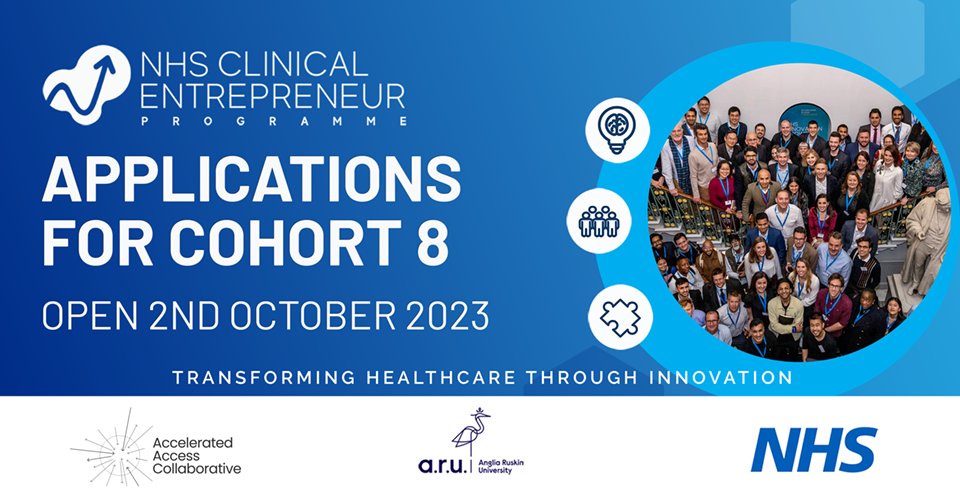 The NHS Clinical Entrepreneur Programme has announced dates of the next application round. Make sure you're application ready and join their CEP prep events: orlo.uk/TQu6P