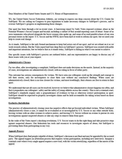 USSF Athletes’ Council tweet media