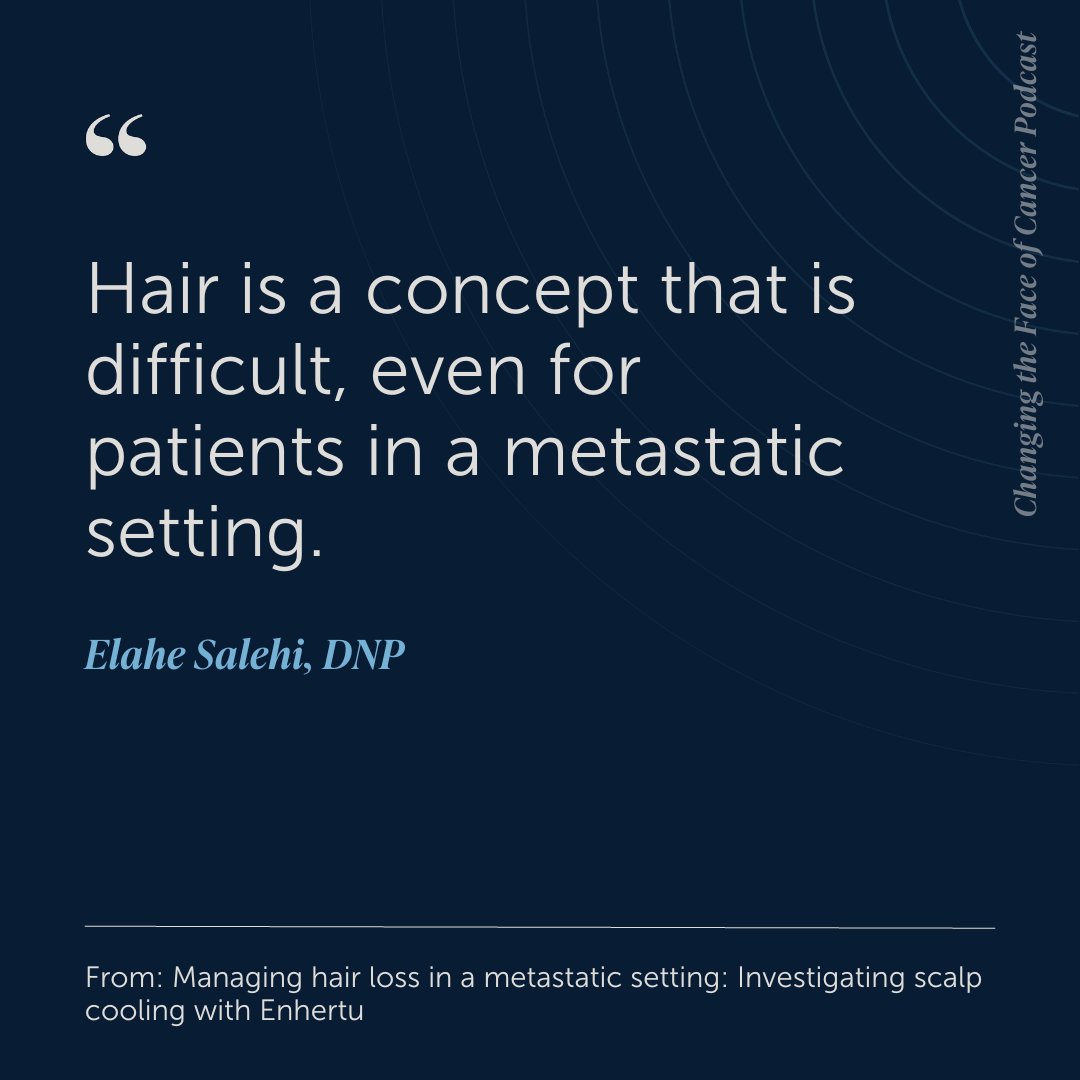 CTFOC_Podcast's tweet photo. Focusing on #scalpcooling for metastatic patients - @esalehiDNP is heading up a clinical trial @DanaFarber.

The study is hopeful of providing real insight into #scalpcooling efficacy rates with sacituzumab govitecan, #Enhertu, and eribulin.

Listen: https://t.co/CxHJsZ3HoY https://t.co/MxpCae8iJ0