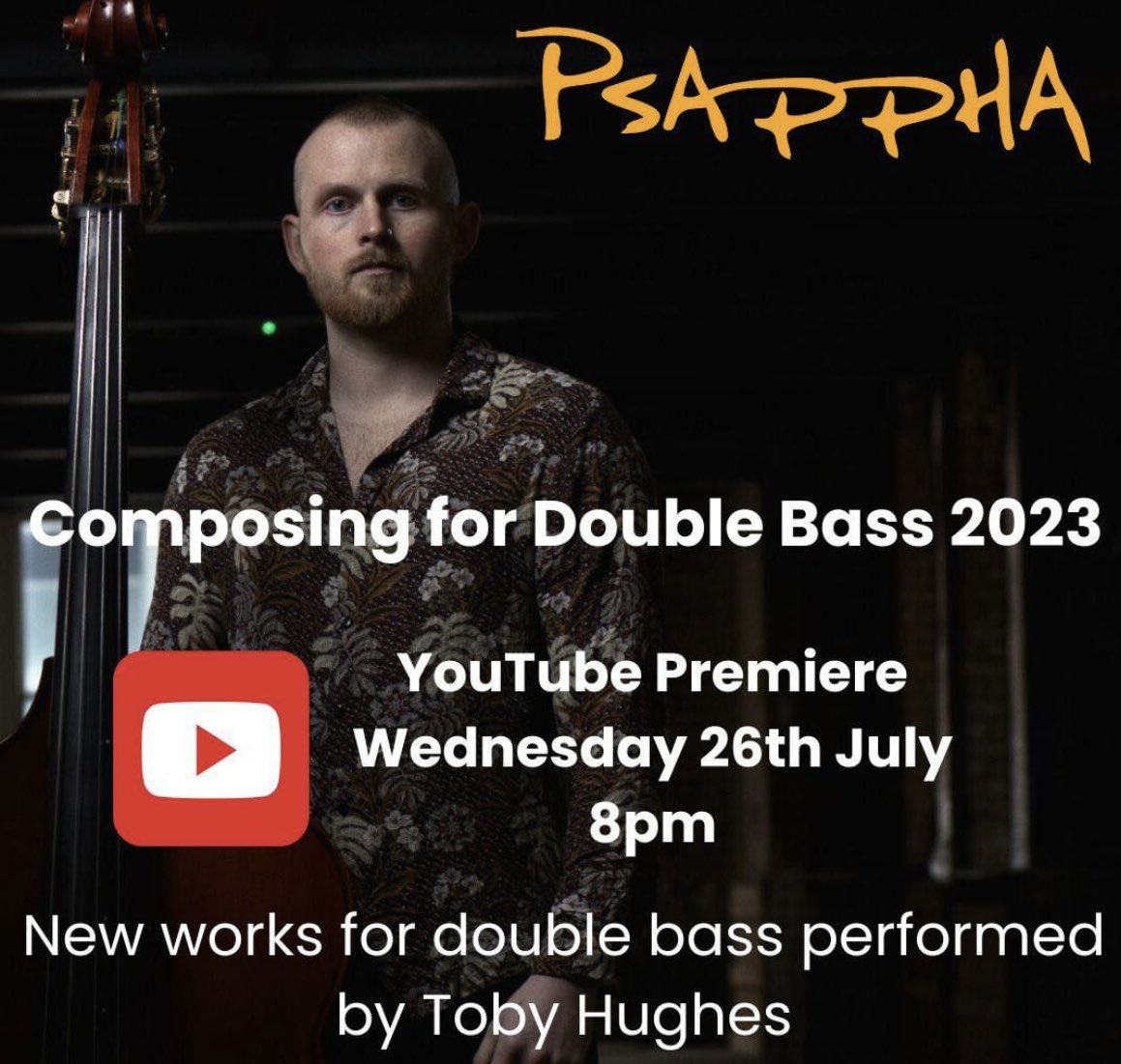 🗓️ Save the date! One week to go until the premiere of our Composing for Double Bass films, from composers Ábel M.T.G., Eden Lonsdale, Louise Drewett, Lucy Callen, Melissa Rankin and Michele Deiana, performed by Toby Hughes. Link in bio!