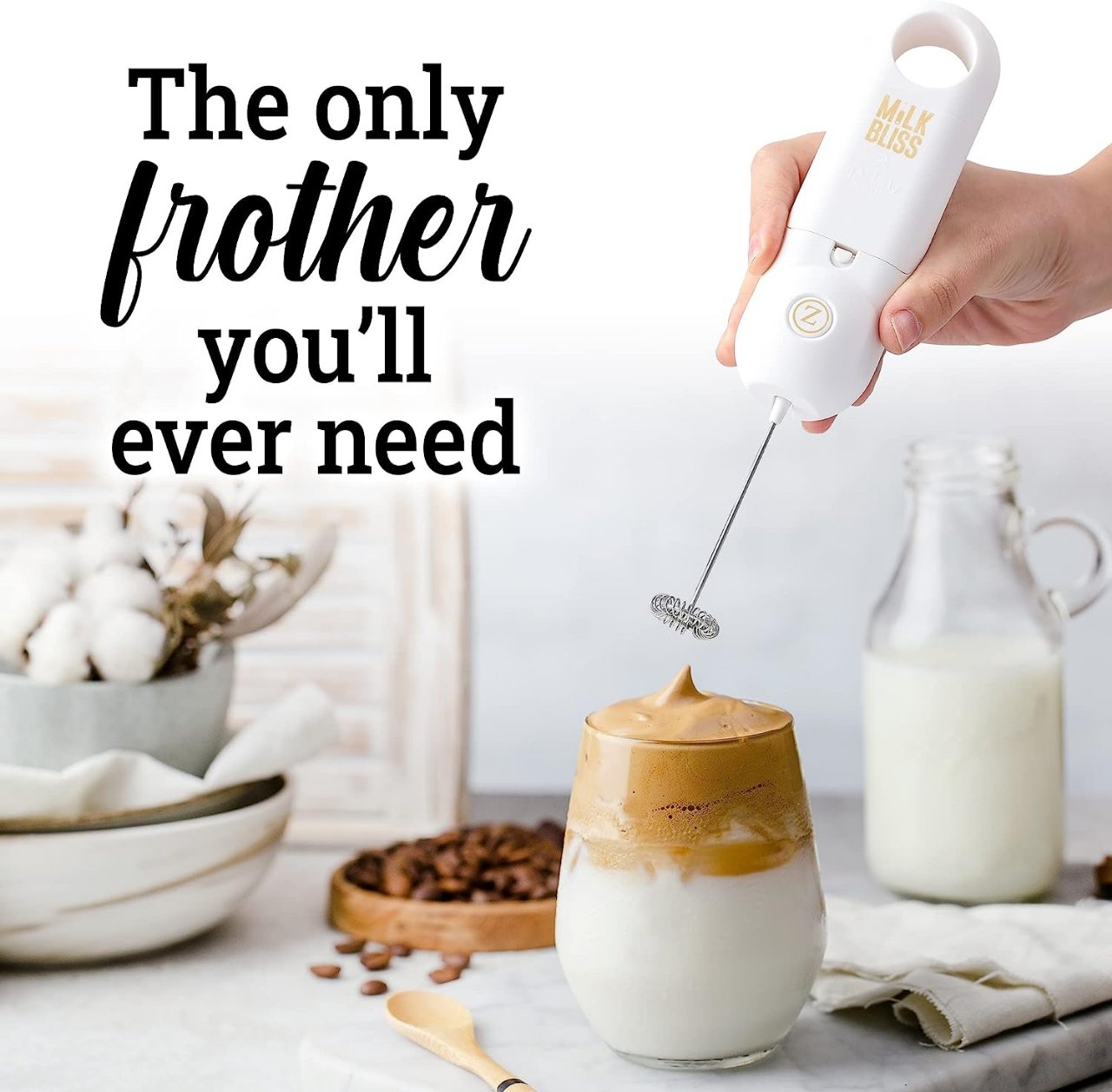 Milk Boss Handheld Frother Whisk + Order & Bliss