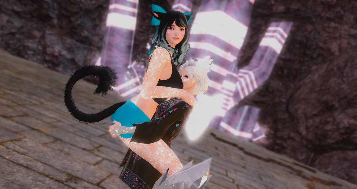 spaceprincessy's tweet photo. Hey, you know what day it is?

Woman crush Wednesday 🤭

Someone sure seems to be enjoying herself... 🤭

1/3

- with @starpuppyXIV 

- pose by @araspreborn 

#ffxivsnaps || #miqote || #reshader || #gposers https://t.co/41uyyrvD9L