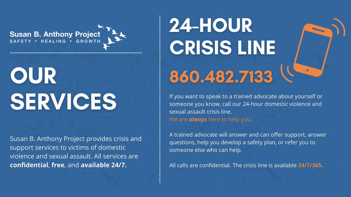SBA_Project's tweet image. Click through to learn more about our services 💙💜 24/7, free, and always confidential @CCADV

#safetyhealinggrowth #SBAP #domesticviolenceawareness #sexualassaultawareness #NorthwestCT