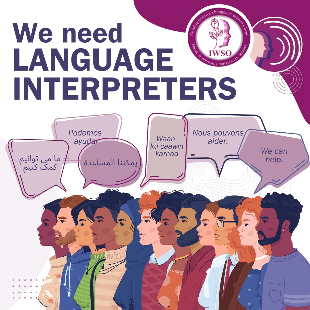 iwsoLanguage's tweet image. Seeking skilled language interpreters to help us bridge the gap, and help immigrant women have access to services and support they deserve.

Learn more about becoming an interpreter here: bit.ly/3XL5OzX

#InterpretersNeeded #ImmigrantSupport #BreakLanguageBarriers