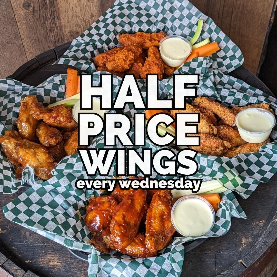 Wings are now half price on Wednesdays only!⁠
⁠
Try all our sauces, including our authentic Dave's Famous Hot Sauce, directly from the east coast!⁠
⁠
#eatlocal #drinklocal #yourlocalpub #eastcoastauthentic #supportlocal #wings #wingwednesday #kwfoodies #fitwr #kwawesome