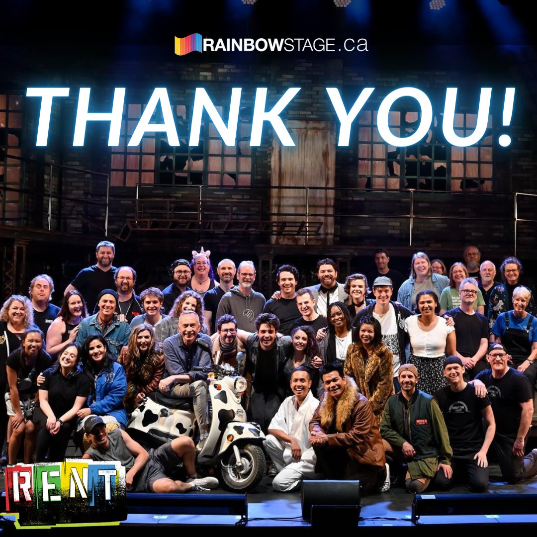 Rainbow Stage wants to send a huge rainbow sized THANK YOU to all the patrons that came out and supported RENT! We are beyond thankful for all the love we received during this run, RENT will definitely be one for the books!