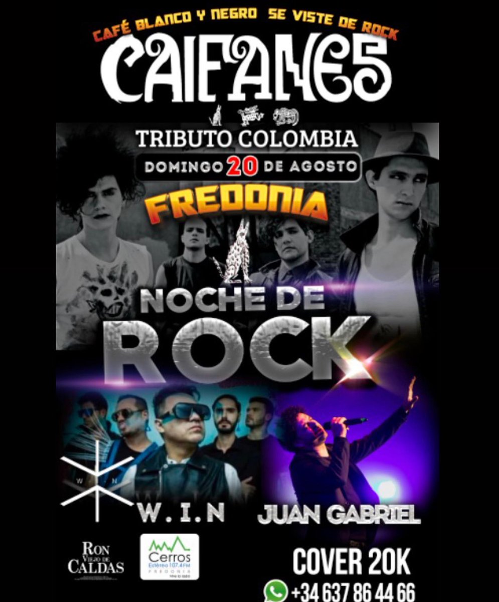 Para quienes nos escribieron por redes preguntando sobre el próximo concierto.
W . I . N estará rodando por el suroeste de Antioquia el próximo mes.
#win #rock #indie