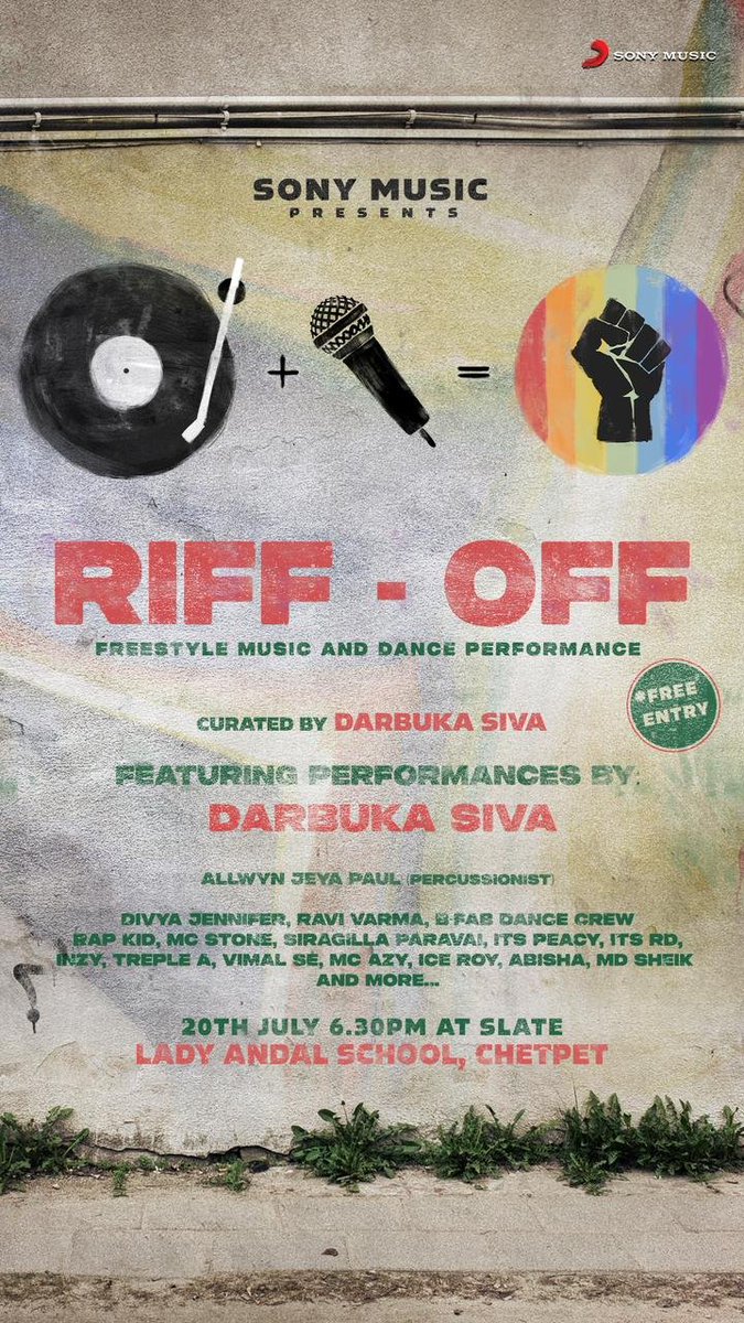 rajakumaari's tweet photo. WE INVITE YOU ALL to be a part of this fun-filled night!
#RiffOff Free style music and dance performance!
Lady Andal.
Tomorrow at 6οΈβ£:3οΈβ£0οΈβ£
SEE YOU THERE
@DarbukaSiva @kishendas @being_prod @SharonShilvi @MallikaArjunDOP @UnitedGroovesD @aaditmaran @sonymusicsouth https://t.co/NtZdIvwjkz
