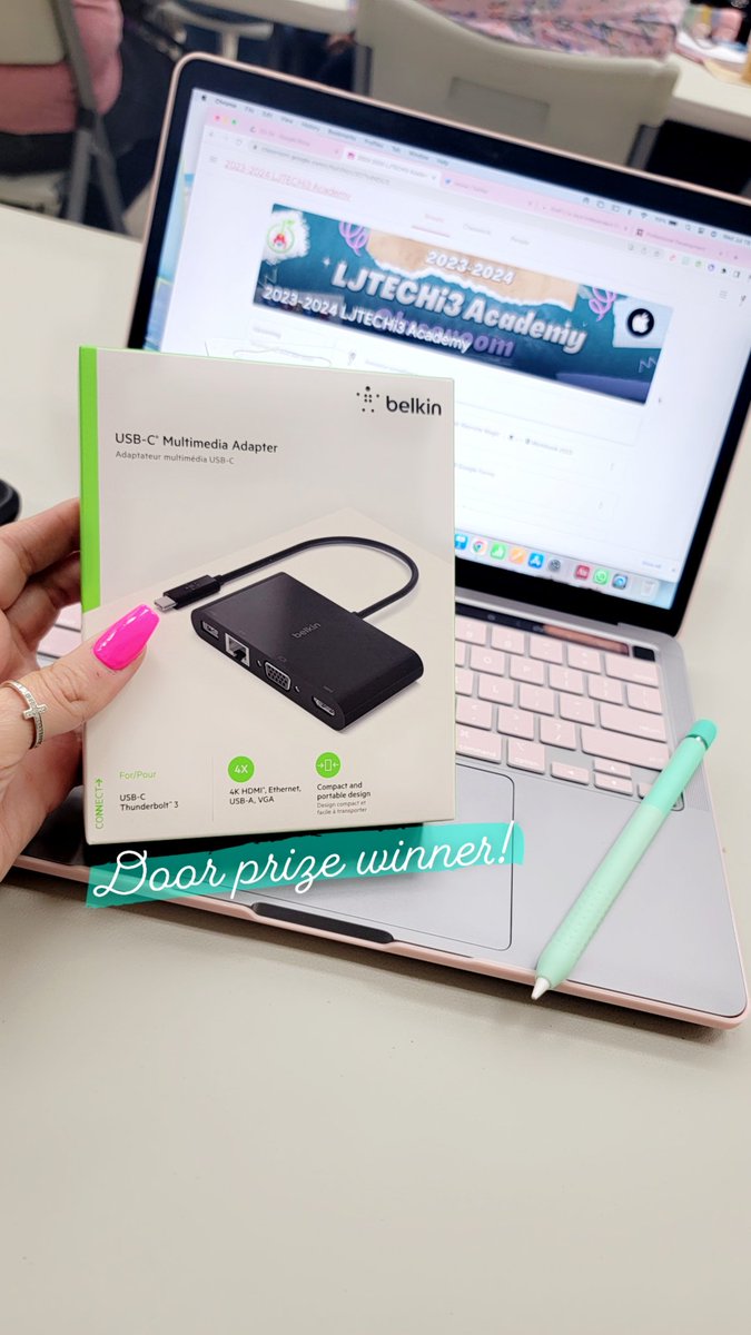 Woohoo!! 🥳 Door Prize Winner! Thank you! 
<a href="/CGarza0930/">ᑕᒪEᗰ Gᗩᖇᘔᗩ 💻</a> <a href="/AnaMPerez1/">𝘈𝘯𝘢 𝘔𝘢𝘳𝘪𝘢 𝘗𝘦𝘳𝘦𝘻, 𝘔𝘓𝘚</a> <a href="/eduGOOGdroid/">Mr.G, M.Ed. 𝕏</a> <a href="/LaJoyaISDEdTech/">La Joya ISD EdTech</a> #LJTECHi3