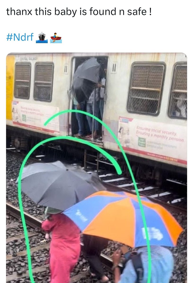 Mumbaikhabar9's tweet photo. 4 month old baby that fell into an overflowing Nallah between Thakurli &amp; Kalyan stations recovered sound &amp; safe by NDRF team. Pothole Warriors report. https://t.co/VhRcNY6vwI