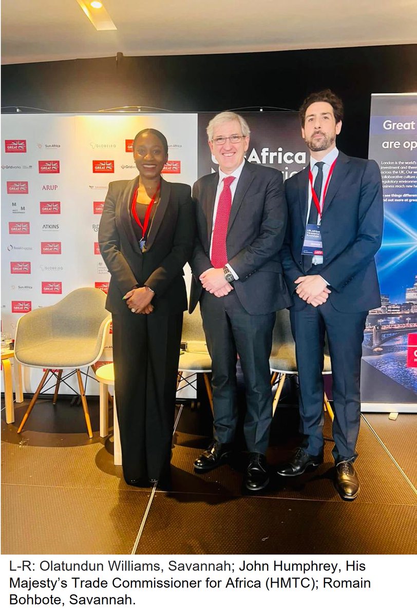 Savannah_Energy's tweet photo. Savannah is pleased to sponsor and participate in the prestigious UK - Africa 'Clean Growth' Ministerial Roadshow taking place throughout this week in London, Scotland and Northern Powerhouse cities. This event, hosted by John Humphrey, His Majesty’s Trade Commissioner for Africa (HMTC), aims to foster closer connections between UK plc and Africa, showcasing UK companies, such as Savannah’s, capabilities in Africa, and highlighting the UK’s position as Africa’s partner of choice for Clean Growth Solutions. The roadshow boasts an impressive delegation, including over 10 African ministers from the Energy, Mining and Infrastructure sectors, together with industry leaders. Savannah’s participation allows us to forge vital partnerships in the region, where we already have up to 525 MW of hydroelectric, solar photovoltaic and wind projects in motion, with a target of up to 1GW+ of projects in motion by the end of 2023.