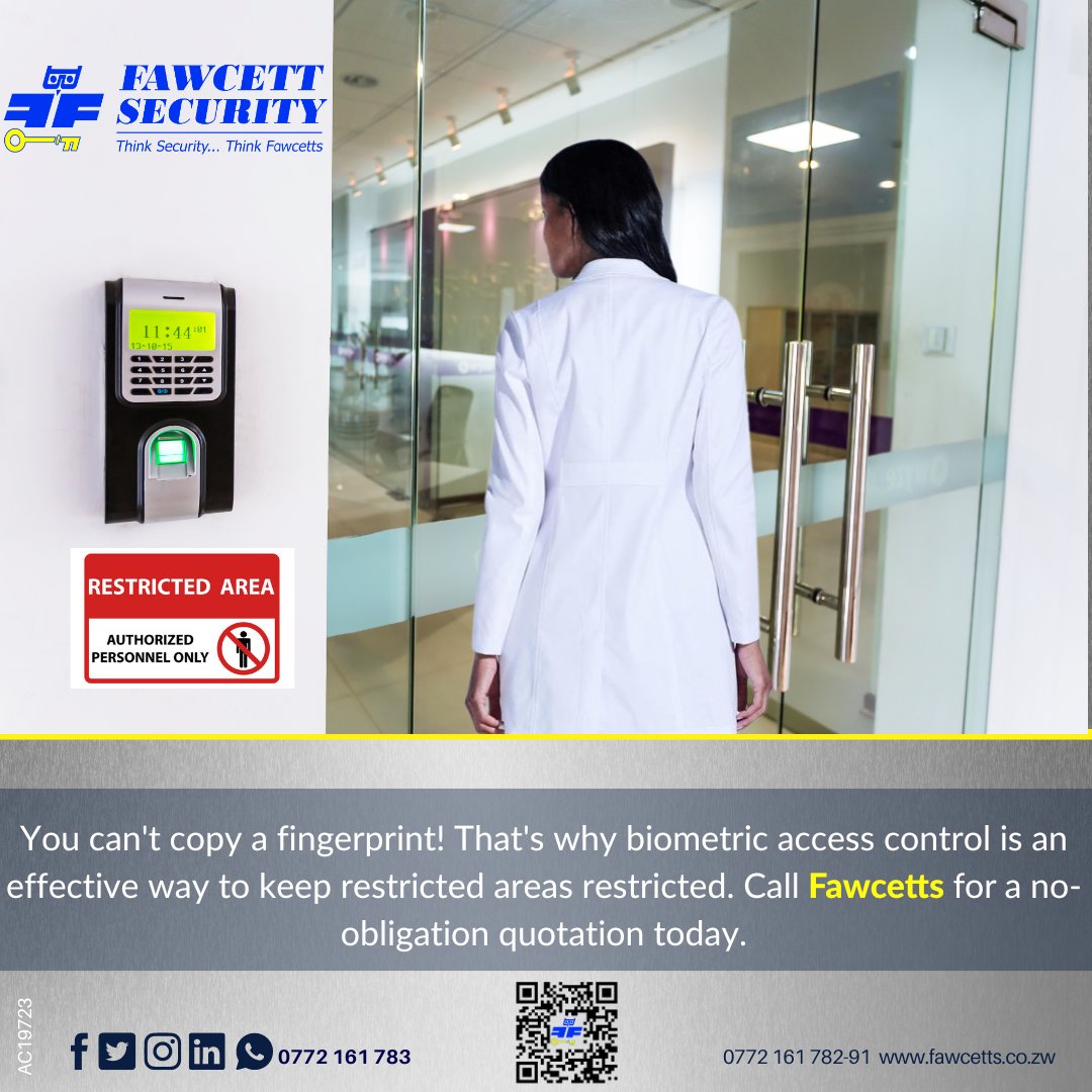 FawcettSecurit1's tweet image. #ThinkSecurityThinkFawcetts #FawcettSecurity #AcessControl #AccessConrolSystems