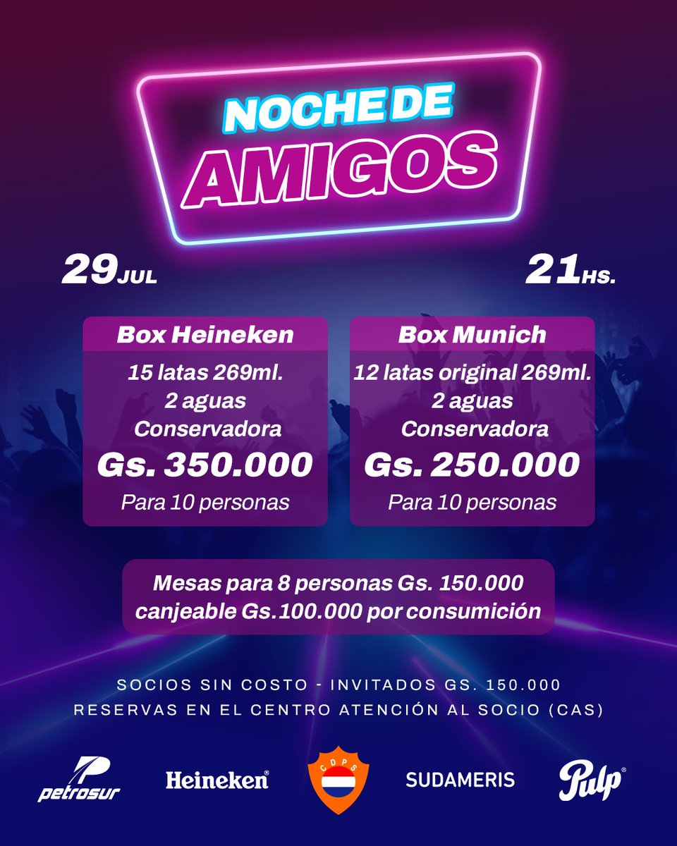 ¡𝗧𝗵𝗲 𝗞𝗶𝗹𝗸𝘀 𝘀𝗲 𝘀𝘂𝗺𝗮𝗻 𝗮 𝗹𝗮 𝗡𝗼𝗰𝗵𝗲 𝗱𝗲 𝗔𝗺𝗶𝗴𝗼𝘀!🎊🫱🏼‍🫲🏽

Reservas habilitadas en el Centro de Atención al Socio - CAS 📝☑️