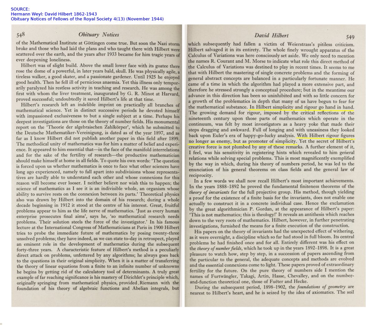 LGcommaI's tweet photo. #KreiselProofTheoryPart1-3
"I think we shall get a clear and correct perspective..on what has been done in proof theory and on what to do next, if we first recall how Hilbert himself regarded the matter.
Separating the foundations of mathematics from #philosophy(epistemology).> https://t.co/ucvaz7d1pN