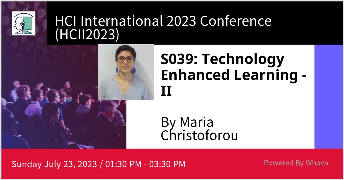 I am speaking at HCI International 2023 Conference (HCII2023). Please check out my talk if you're attending the event! #hcii2023 #hcii - via #Whova event app
Presenting:
“Introducing Dreams of Dali in a Tertiary Education ESP Course: Technological and Pedagogical Implementations”