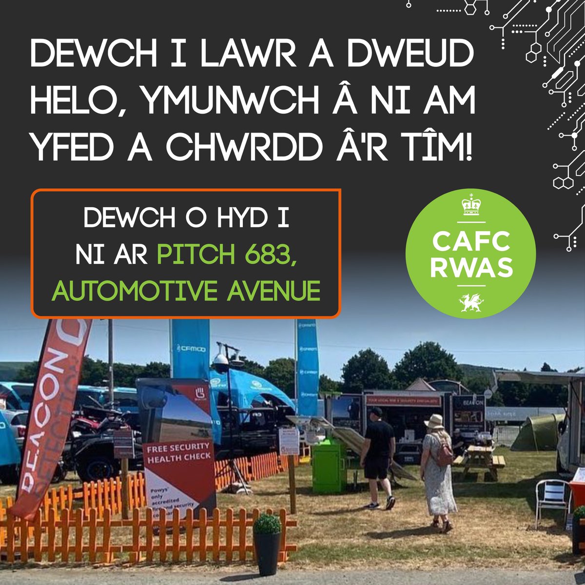 BeaconDetection's tweet image. Mae’n ddiwrnod cyntaf Sioe Frenhinol Cymru, y sioe amaethyddol fwyaf yn Ewrop, ac rydym yn barod i’ch croesawu ar stondin 683 ar Automation Avenue.

Dewch lawr i ddweud helo, ymunwch â ni am ddiod a chwrdd â&apos;r tîm.

#BeaconDetection #CCTVPowys #RoyalWelshShow2023