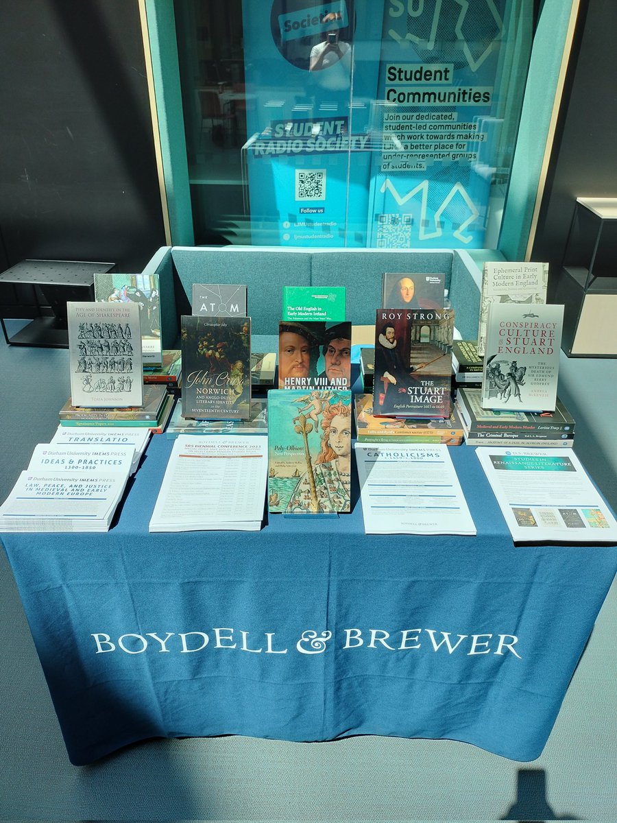 DrPastonsRUs's tweet photo. And the @boydellbrewer #RenSoc23 stall is LIVE! You can find us between the coffee and the main staircase to the panel sessions. Not only do we have a brilliant online discount but the display copies are at a super special price. Pop over to the stall to find out more! https://t.co/IcQ7tTzFq5