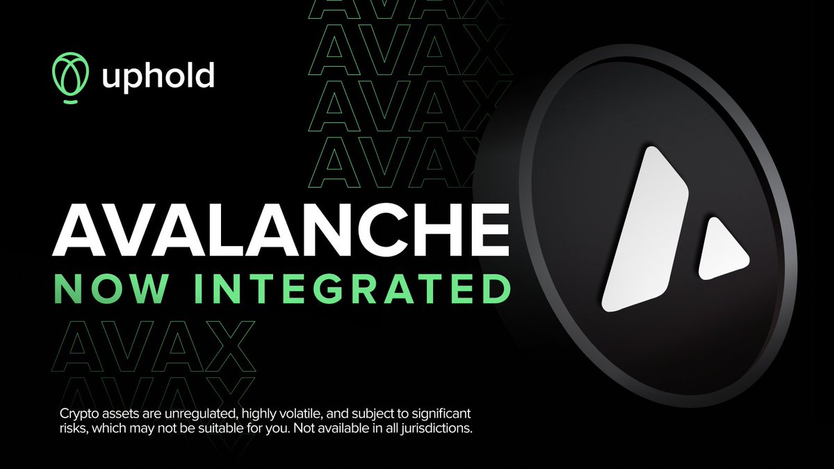 Uphold on Twitter "Move AVAX between your Uphold & external wallets 🔄