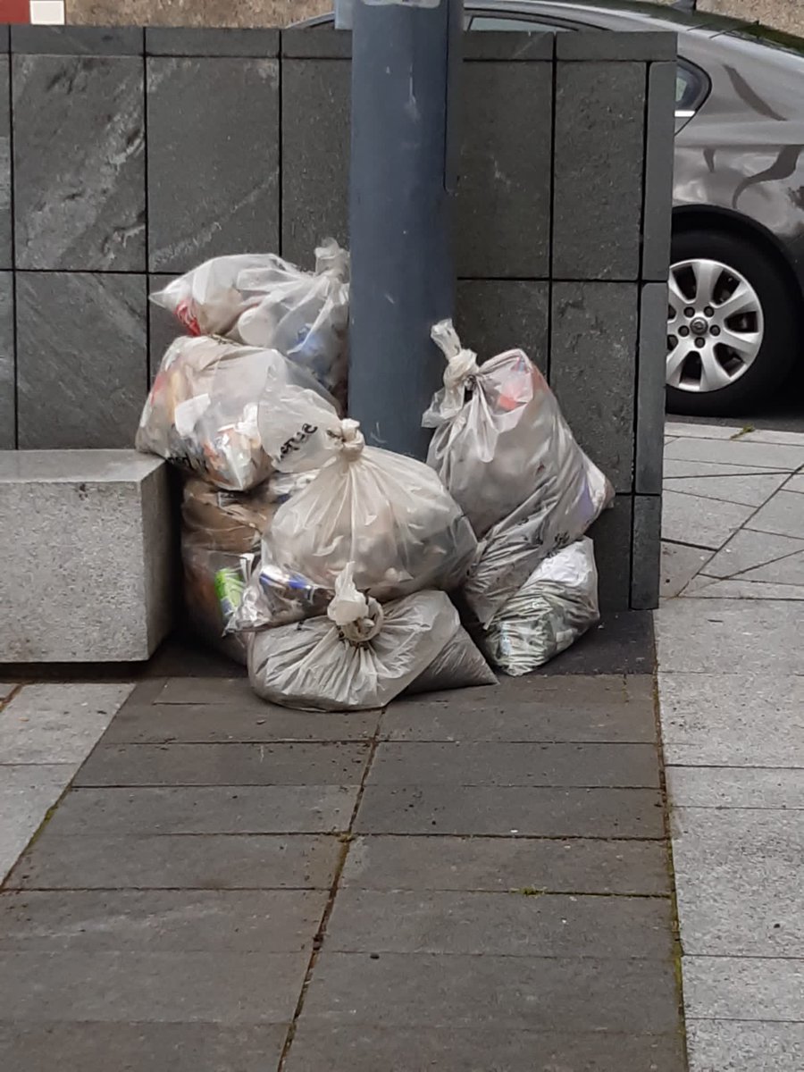12 volunteers joined together today to, *Collect 7 bags of litter. *Continue painting St Marys school wall. *Continue our historic mural. *Top up our street planters. *Weed outside Ulster Bank branch. #TidyTowns #LoveTallaghtVillage