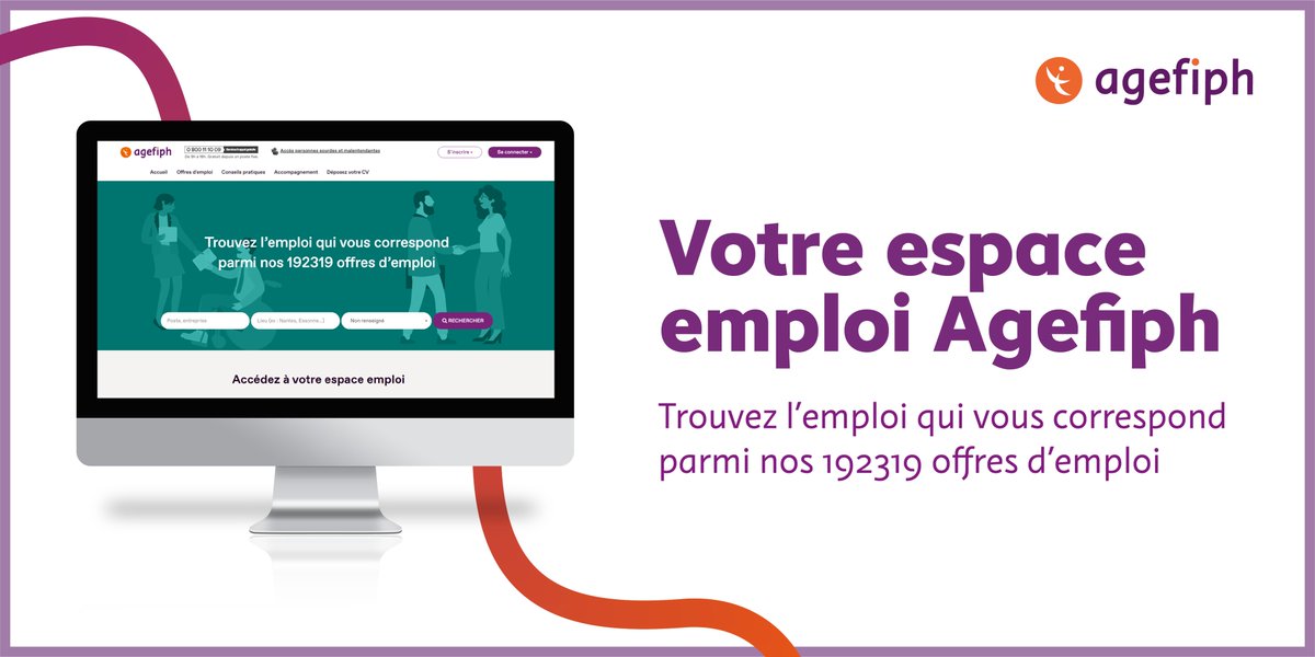 Agefiph_'s tweet photo. Le saviez-vous ? L'Agefiph a créé son espace emploi pour favoriser l'emploi et faire le lien entre les entreprises et personnes en situation de handicap.  

Que vous soyez candidat, employeur ou conseiller à l'emploi, connectez-vous sur https://t.co/urNL3Oc2wP. https://t.co/QL2Sd3gqiD