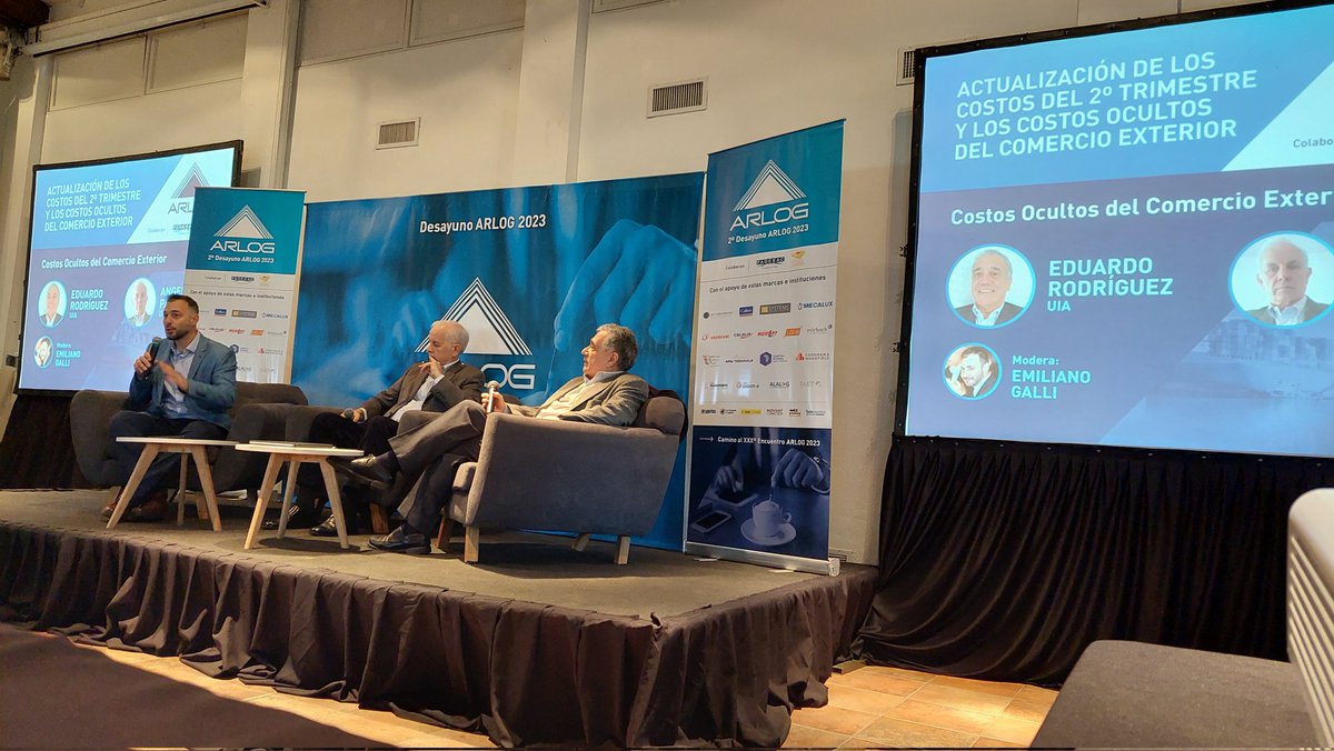 Desayuno de ARLOG - Costos ocultos en Comex
"Hay cargas que salen por puertos de Chile para ir por el Atlántico a África y otros destinos. Perdemos ese trabajo, regalamos esos dólares..."
 Cuanto hay para hacer!!!