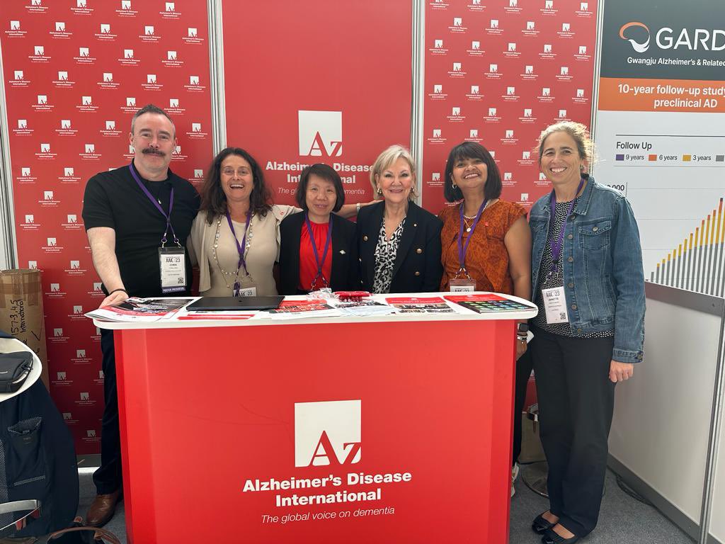 Thank you to everyone who stopped at our stand to give us a hug during #AAIC2023 this is just one pic of so many! We were so busy we didn’t even had the time for a full team picture 😄 great to have AAIC so close to London this year <a href="/MareeMcCabe/">Maree McCabe AM</a>