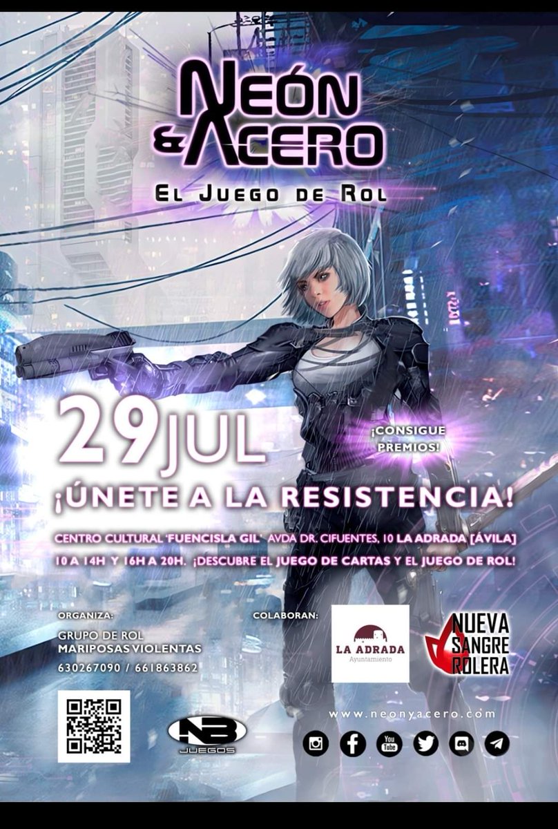 toriolk's tweet image. Poco se habla en RRSS de la próxima jornada del #juegoderol y #juegodecartas de @neonyacero.
Organizado por el grupo de #rol #MariposasViolentas y en colaboración con #NuevaSangreRolera y @AYTOLAADRADA.
Encima habrá sorteos por parte de la editorial para los asistentes.