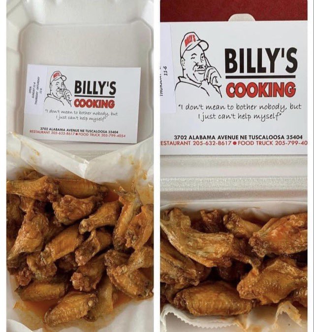 There is nothing better than a Wonderful 50 cent Wings Wednesday at Billy’s Cooking on Alabama Av across from the Old Holt HS. See you there. Cap Ray. The Traffic guy https://t.co/4hmRTzJqVe