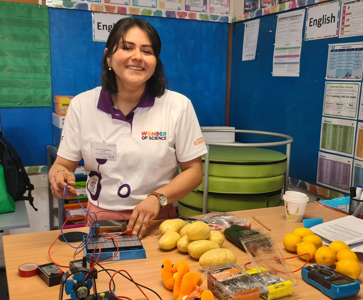 Georgina Joyce (@georgina_hjoyce) on Twitter photo Day 2 complete! <a href="/julysngc/">Julieta N Gamboa C</a> and I visited the lovely year 5s and 6s today at Blackwater North State School for some hands on activities surrounding Sustainable Energy! We made our own batteries using lemons, potatoes and cucumbers, and talked all things #science Day 2 complete! <a href="/julysngc/">Julieta N Gamboa C</a> and I visited the lovely year 5s and 6s today at Blackwater North State School for some hands on activities surrounding Sustainable Energy! We made our own batteries using lemons, potatoes and cucumbers, and talked all things #science
