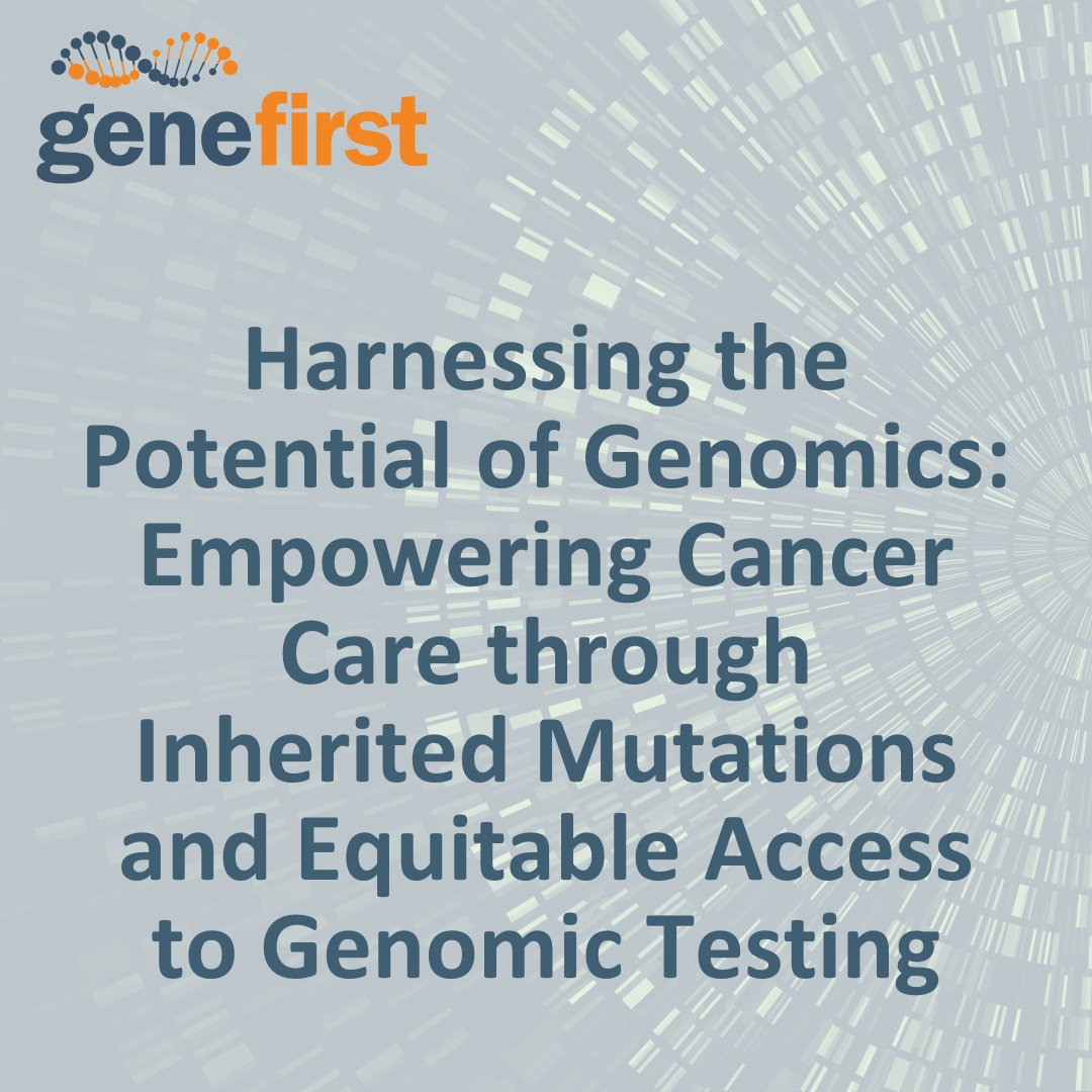 Check out our latest blog: Harnessing the Potential of Genomics: Empowering Cancer Care through Inherited Mutations and Equitable Access to Genomic Testing - loom.ly/dkHa2B4

#genefirst #drug #research