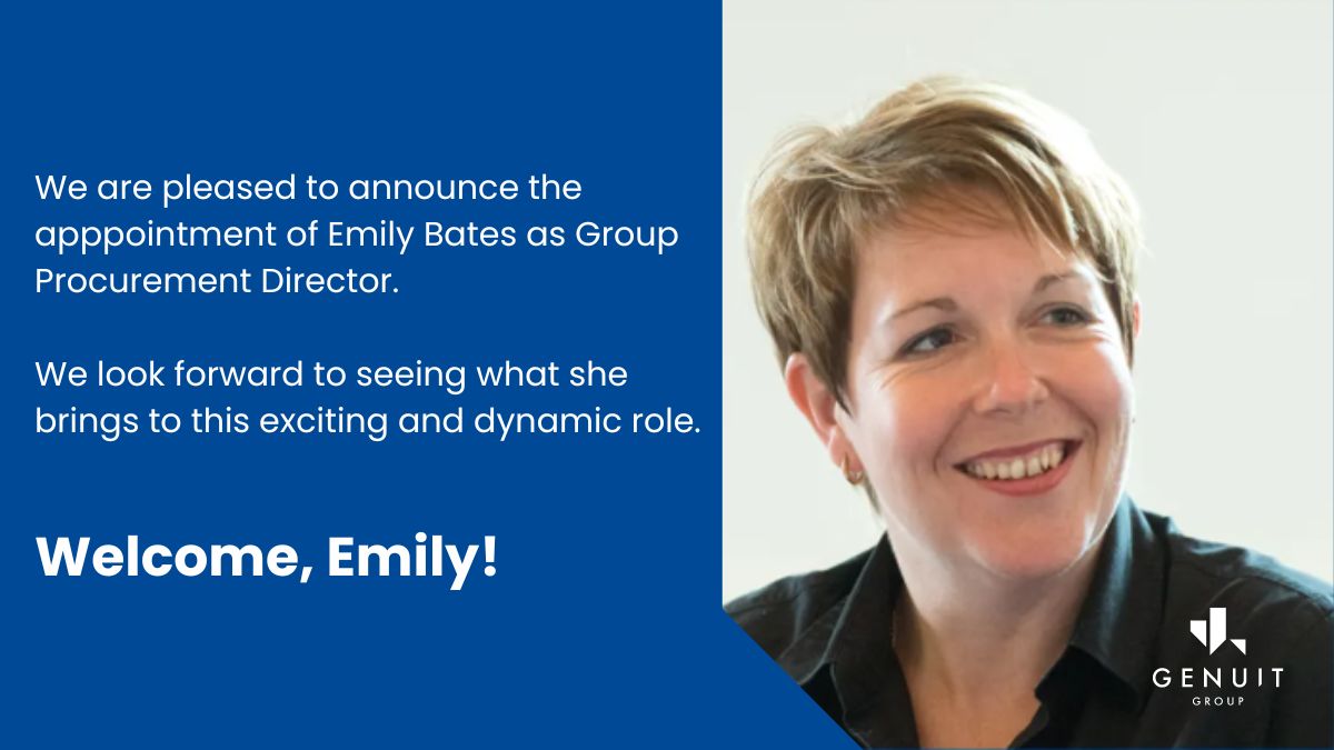 After recently joining the business as Group Head of Indirect Procurement, we are extremely happy to announce that Emily Bates has been appointed to the role of Group Procurement Director! Join us in congratulating Emily on her exciting new appointment.