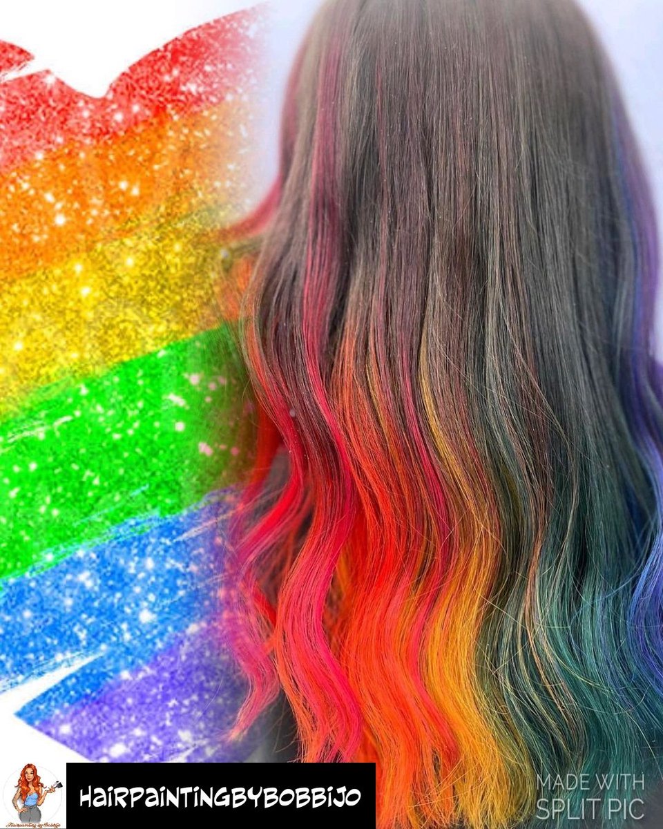 Pride
.
.
.
.
. 
Reposted @hairpaintingbybobbijo

#pride #pridemonth #hairpainter #rainbow 

#hairtrends #hairstylist #haircolorist #brighthair #stylistssupportingstylists #licensedtocreate #rainbowhair #funhair #lgbt #hairbeauty @guytang_mydentity @stylistssupportingstylists