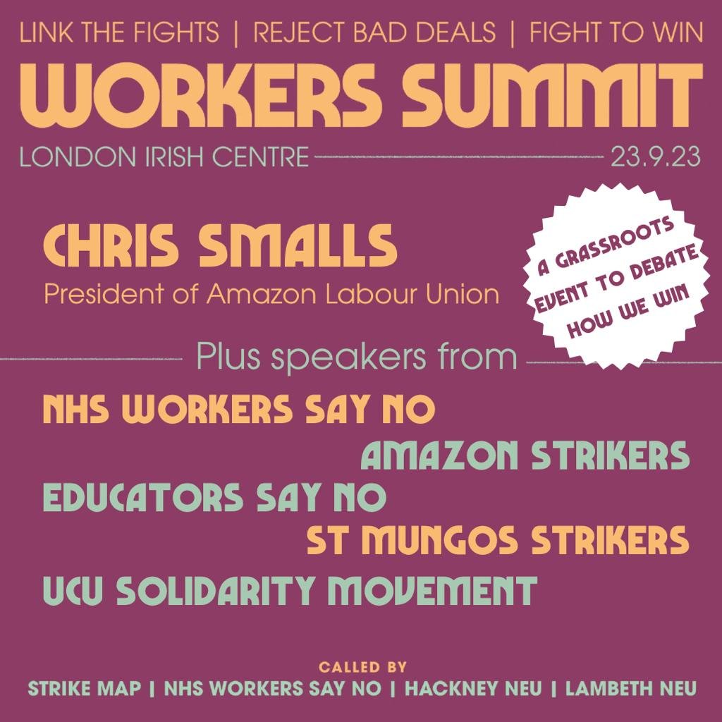 WorkersSummit23's tweet photo. First speakers announced for the Worker's Summit🎉

We're delighted to announce our first round of speakers for our grassroots event...

📅 Sat 23 September
📍 London

Book here: https://t.co/DBBQQrXPOg
#WorkersSummit

🧵 https://t.co/bFOaOSMREx