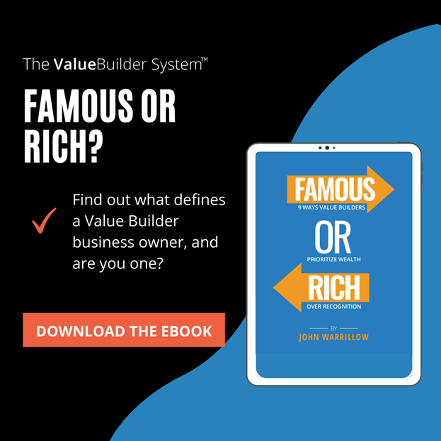 Choose between building wealth or fame as a founder. Discover the mindset of a 'Value Builder' who focuses on building a valuable company over personal popularity. Download the eBook to learn more: zurl.co/QzOc  #BusinessTips #WealthBuilding #ValueBuilder #eBook